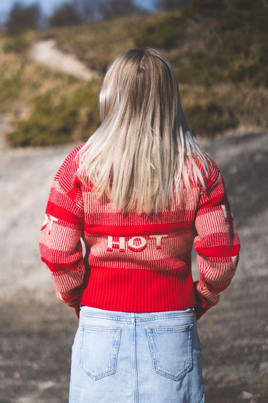 Hot Cropped Crew Red 