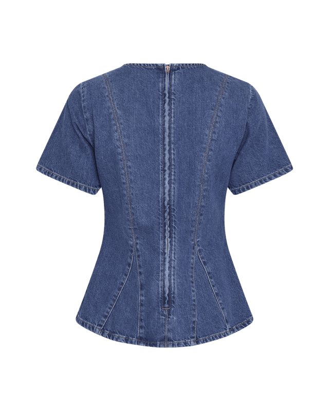 Turig Alena SS Top Mid Blue Wash 