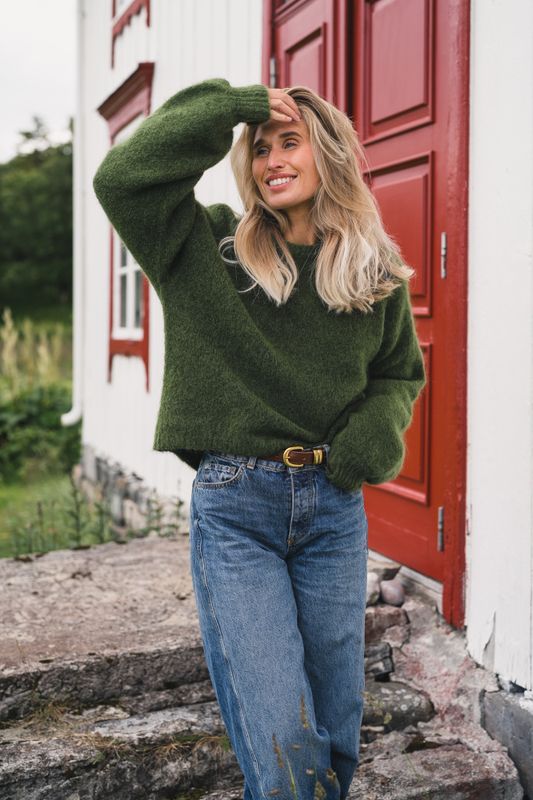 Thea Amalie Pullover Chive Melange 