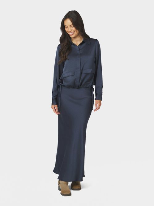 Hovedbilde Manille Heavy Sateen Shirt Midnight Blue 