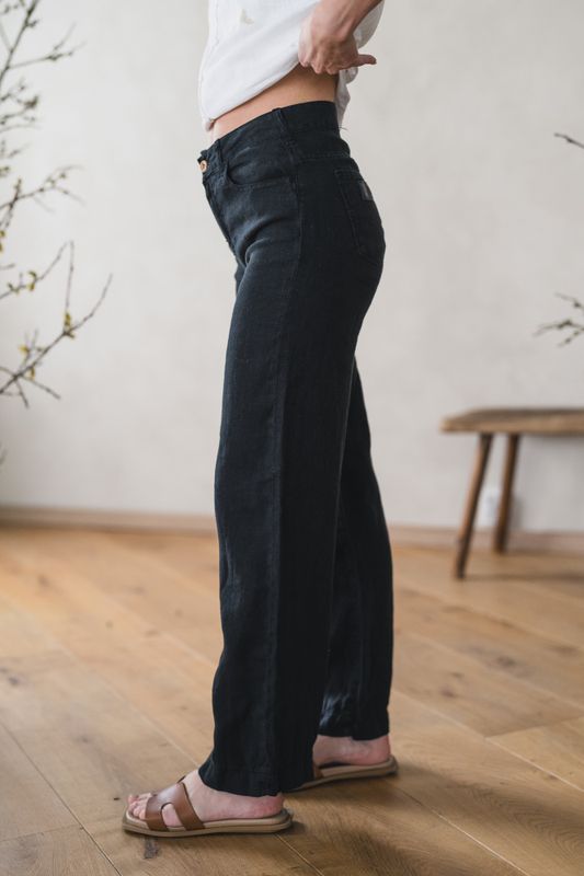 Culotte Linen Colour Black 