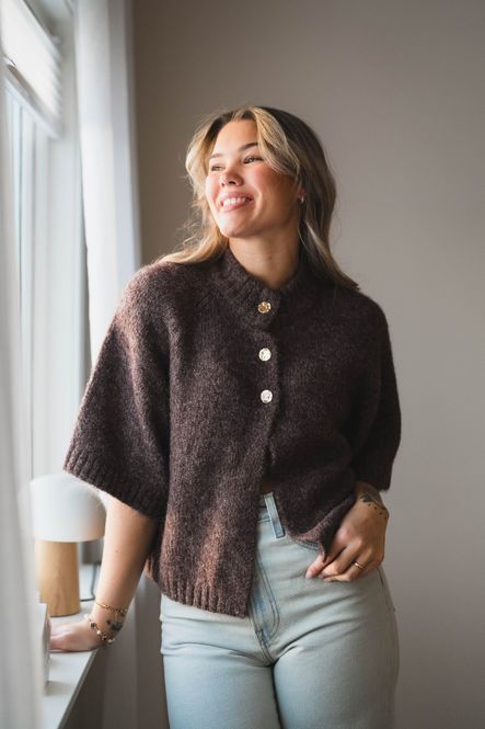 Hovedbilde Benuta Fluffy Knit Cardigan Light Brown 