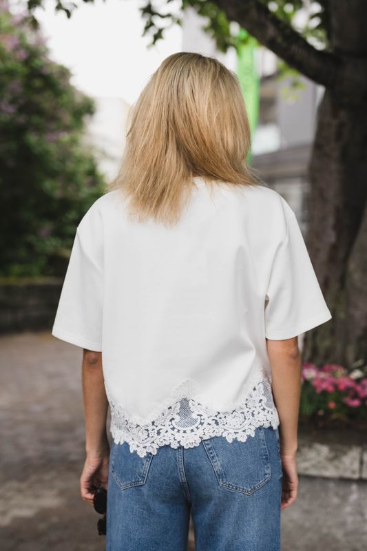 Iria Lace Tee White 