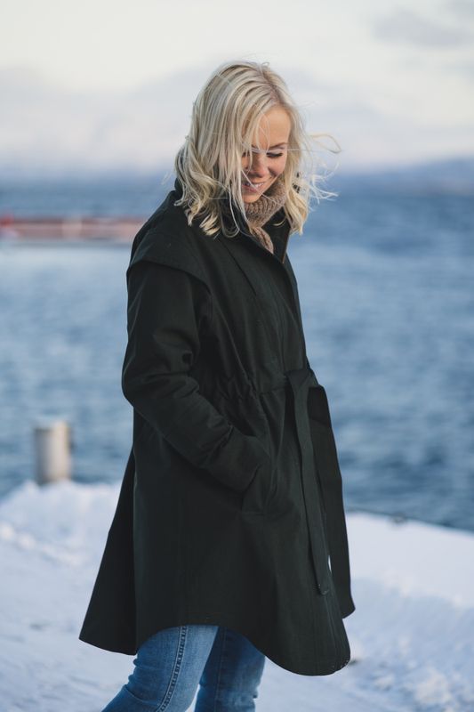 Monsun Coat Rosin Dark Green 