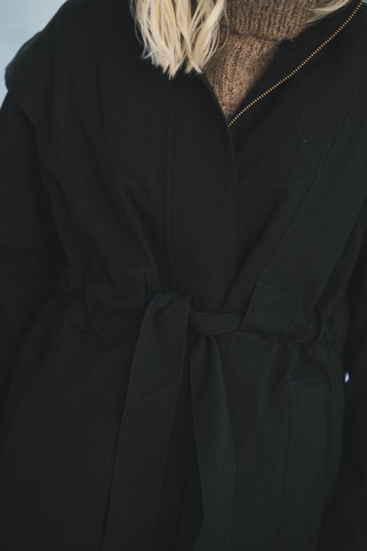 Monsun Coat Rosin Dark Green 