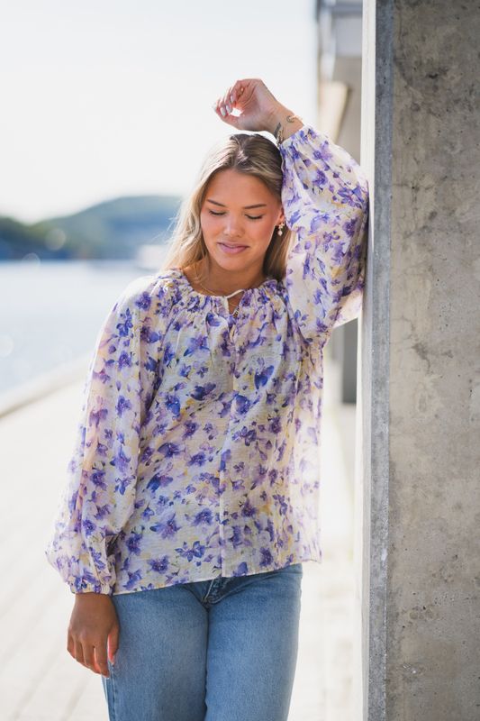 Tessa Print Blouse Yellow 