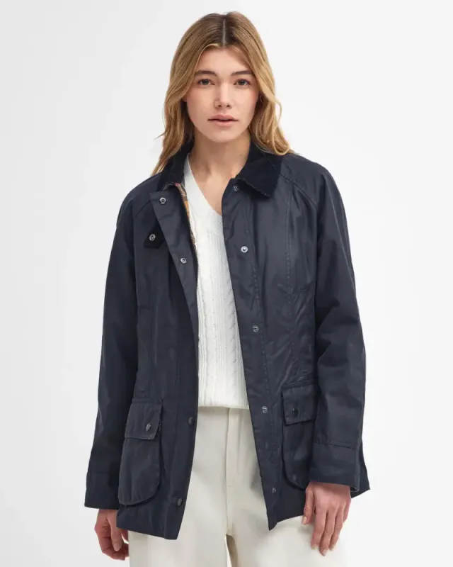 Beadnell Wax Jacket Navy 