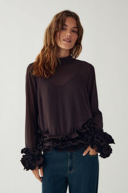 Hovedbilde Latanietta Blouse Chocolate 