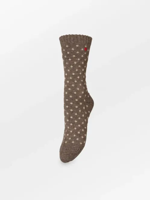 Hovedbilde Dotted Wola Sock Hot Fudge Brown 