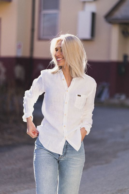 Lucas Shirt Light Linen White 