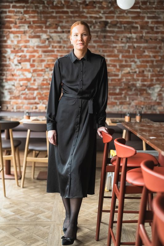 Trine Shirt Dress Black 
