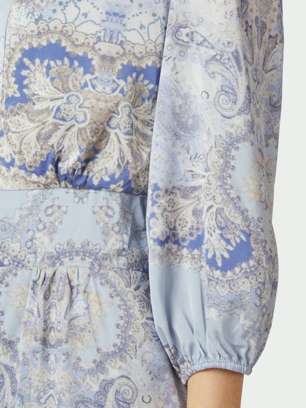 Stellar Artist Paisley Dress Light Blue 