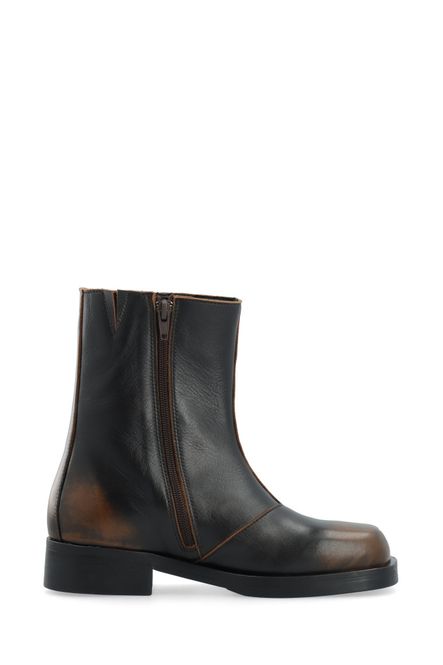 Hovedbilde Betty Zip Boot Distressed Leather Brown 