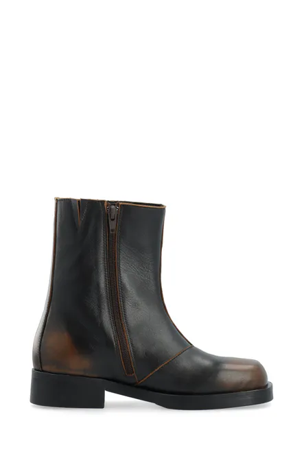 Hovedbilde Betty Zip Boot Distressed Leather Brown 