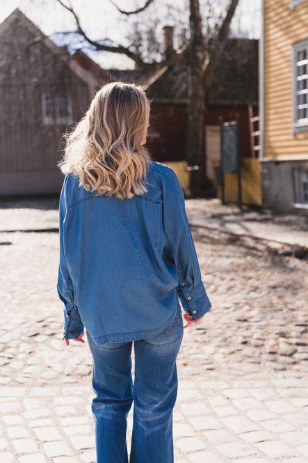 Hovedbilde Miriam Tencel Shirt Medium Wash Blue Denim