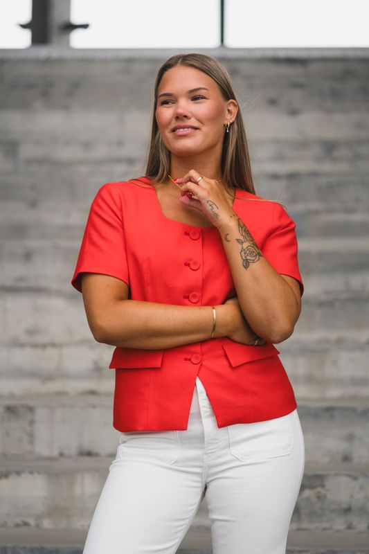 Birmo SS Blazer Poinsettia 