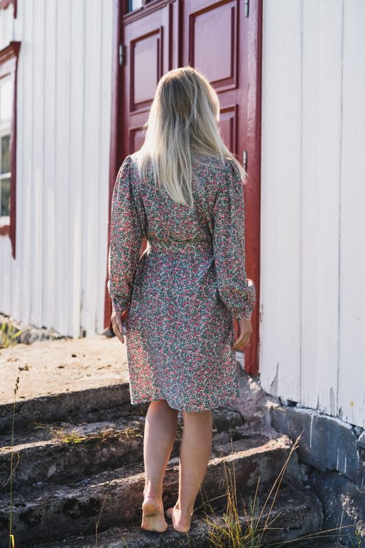 Gry Astrid Shirt Dress C Green Flower 
