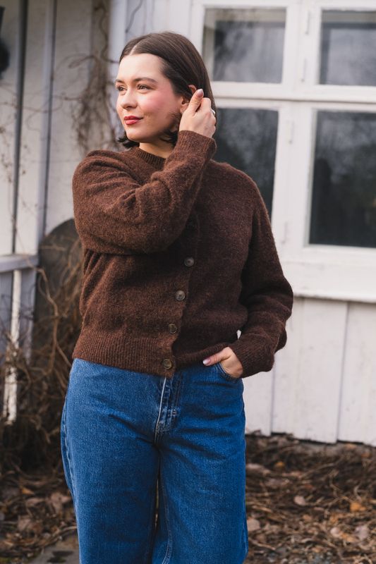 Chanies Cardigan Downtown Brown Melange