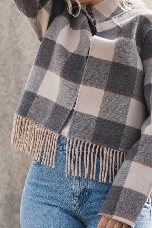 Edith Jacket Cream Check 