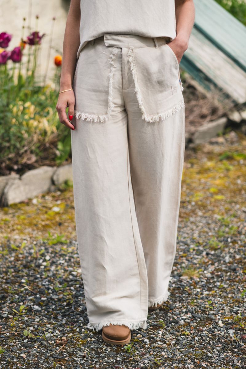 Lila Linen Trousers Summer Sand 
