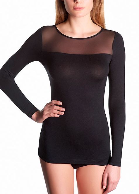 Hovedbilde Perfect Line Longsleeve w/ Tulle Black