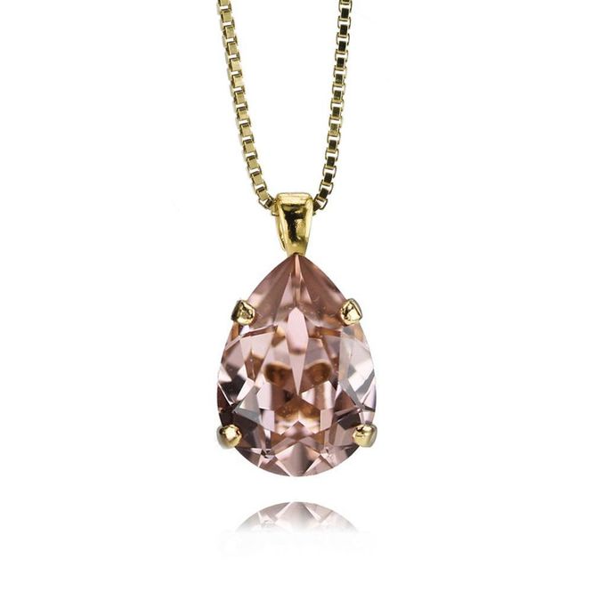 Hovedbilde Mini Drop Necklace Gold Vintage Rose 