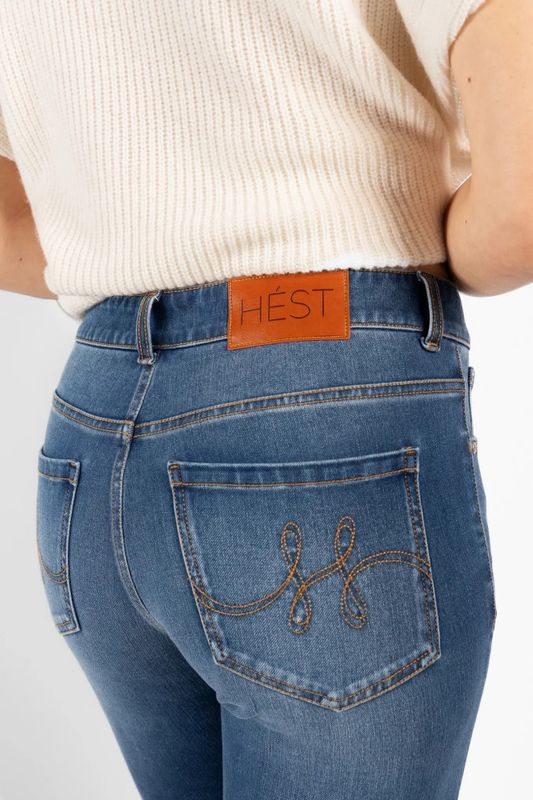 Natalie Skinny Jeans Medium Wash Blue Denim 