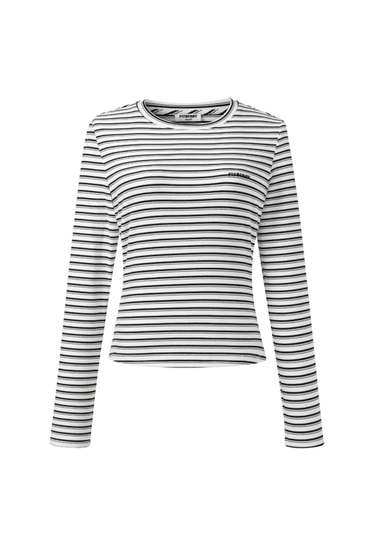 Palmer Soft Stripe Top White/Black 