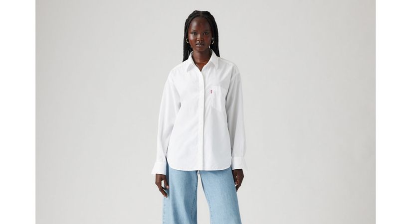 Harlie Boyfriend Shirt Bright White 