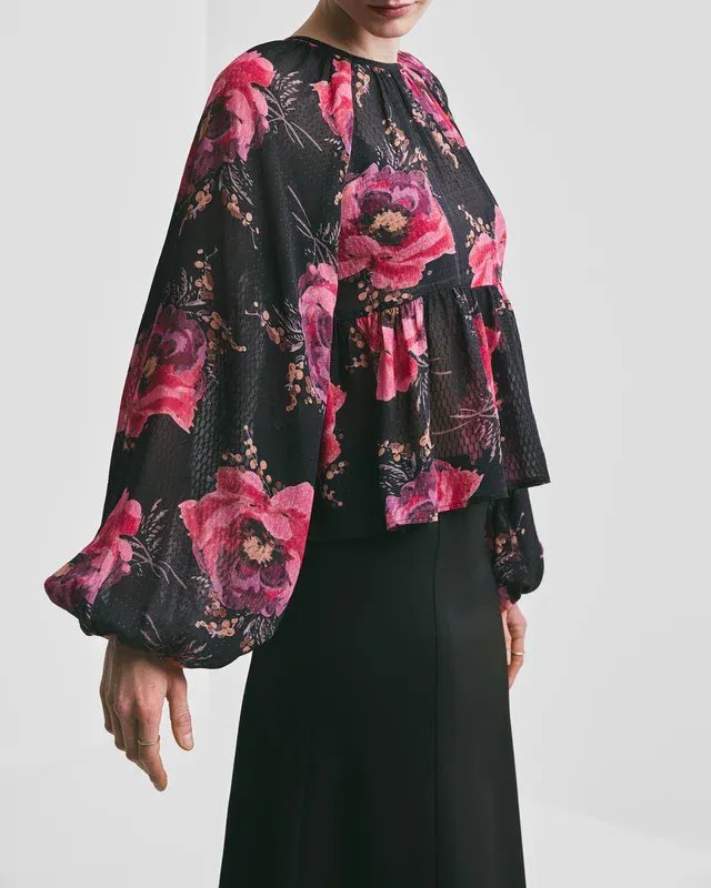 Georgette Blouse Evening Blush 