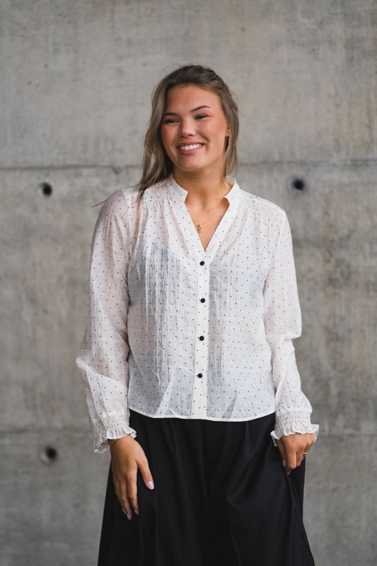 Dally Dot V-Shirt Offwhite