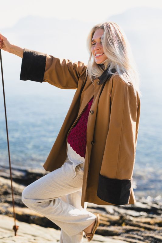 Heather Jacket Dark Camel 