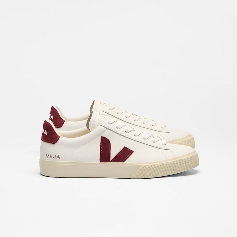 Campo W Leather White Grenat 