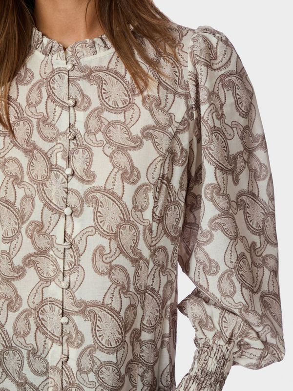 Gilda Soft Paisley Blouse Creme 