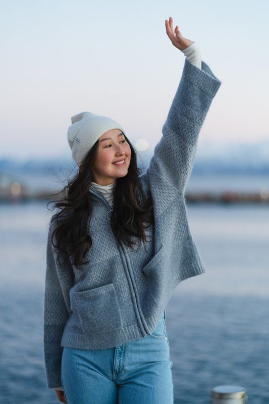 Tine Knit Cardigan Light Blue 