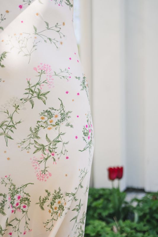 Clia Flower Field Dress Offwhite 