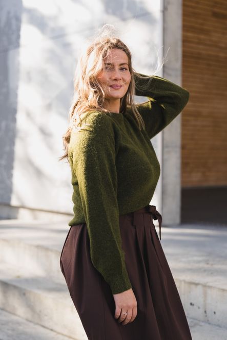 Hovedbilde Johi LS Wool Blend Pullover Fir Green 
