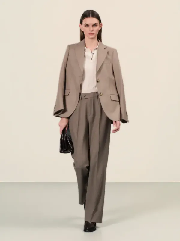 Remi Blazer Tweed Light Camel 