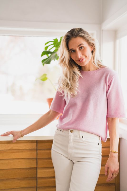 Missy Knit Tee Light Pink 