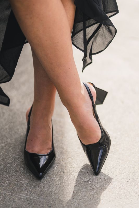 Maralyn Slingback Patent Black 