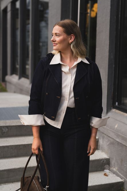 Hovedbilde Terry Double Breasted Blazer Navy Denim 