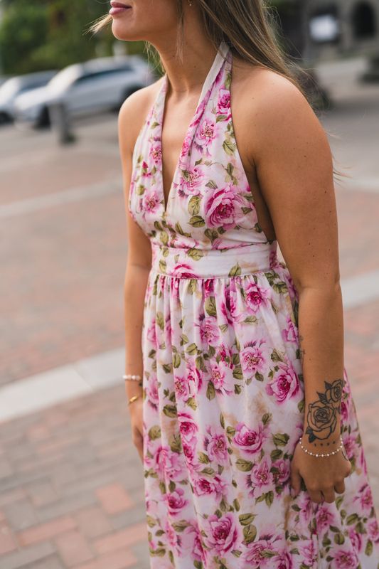 Tulip Maxi Dress V-Neck Romantic Blossom