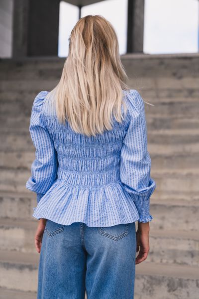 Hovedbilde Possa Twist Stripe Blouse Light Blue 