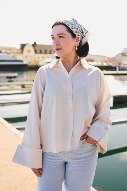 Hovedbilde Atari Linen Shirt Raw Beige 