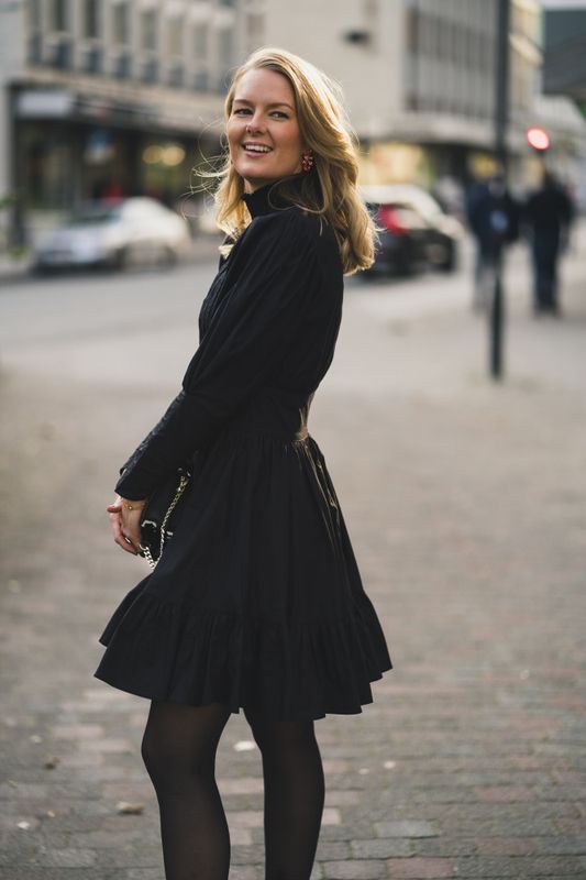 Bohemian Mini Dress Black 