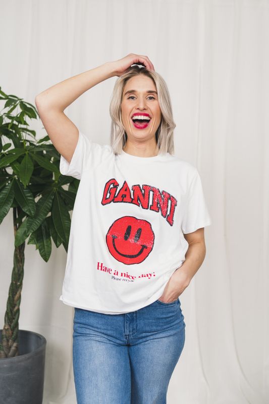 Smiley T-Shirt Bright White 