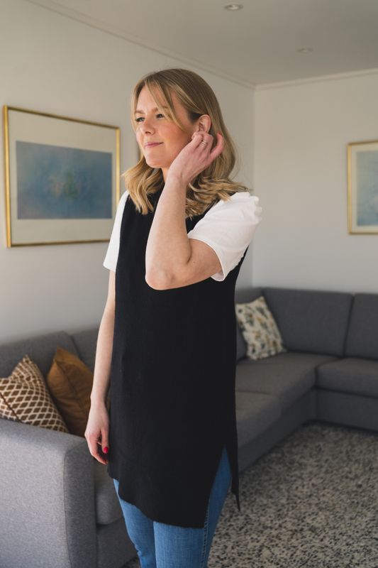 Zenie Long Vest Black 