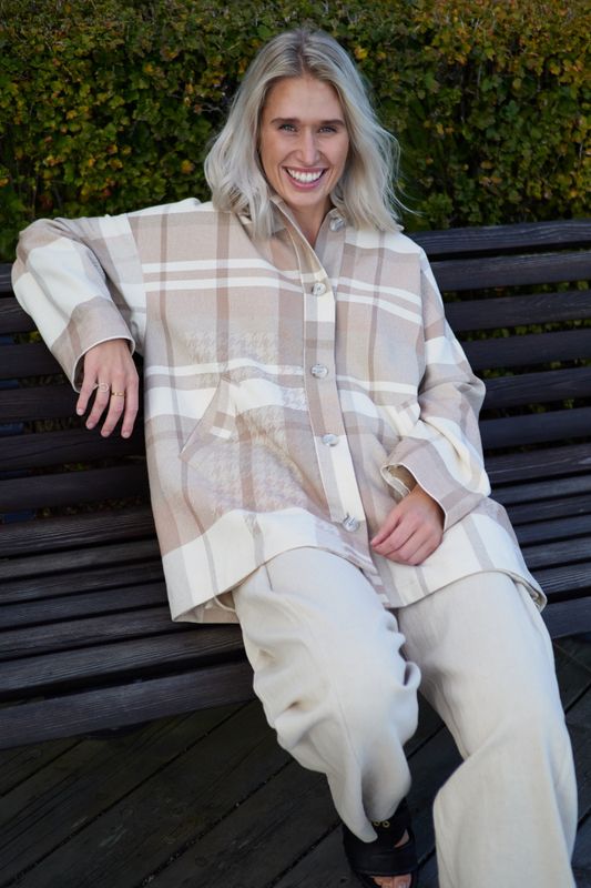 Baller Jacket Ecru Check