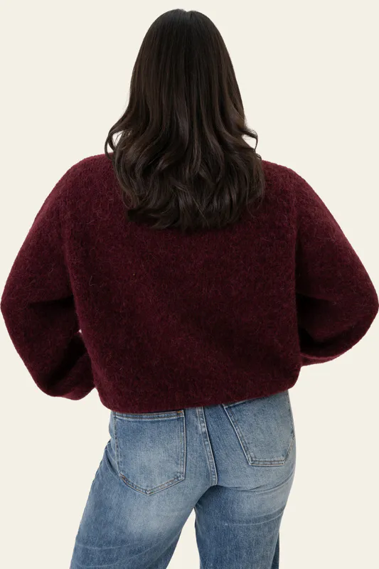 Melinaic Cardigan Bordeaux