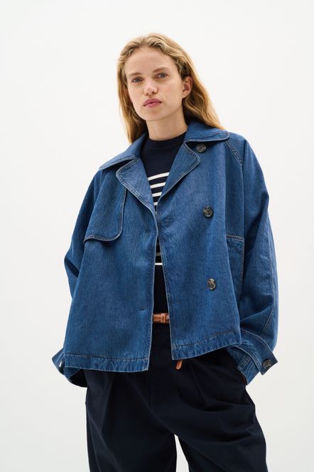 Hovedbilde Mable Minona Short Coat Dark Blue Denim 